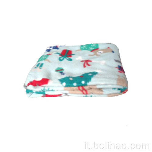 Coperta in pile polare spazzolato stampato 100% poliestere